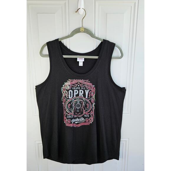 Grand Ole OPRY Black Racerback Tank Top Plus Size XXL Nashville Country Music - Picture 2 of 8